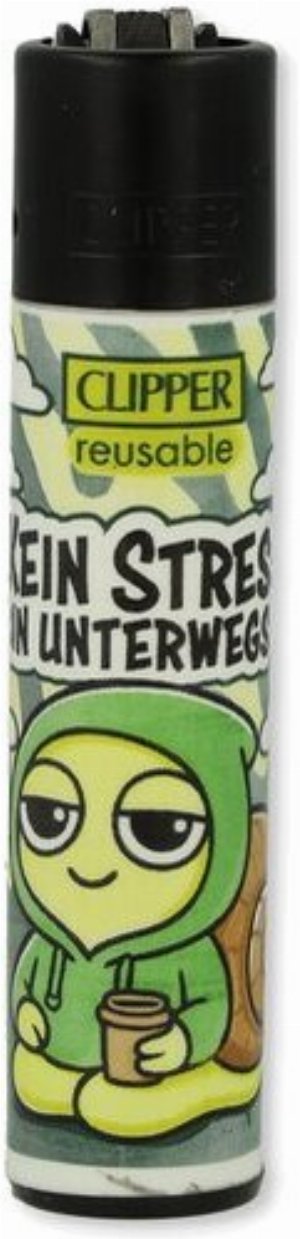 Clipper Gasfeuerzeug „Kein Stress bin unterwegs