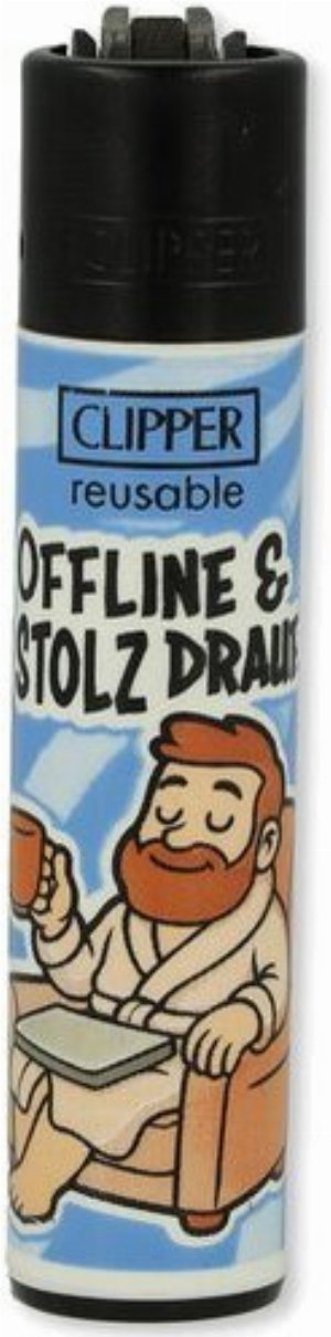 Clipper Feuerzeug „Offline & Stolz Drauf