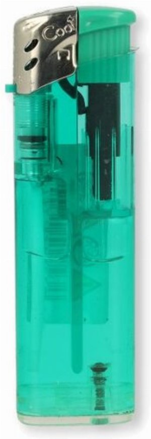 Cool Gasfeuerzeug Transparent – Grün (nachfüllbar)