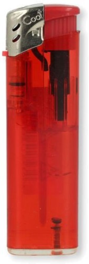 Cool Gasfeuerzeug Transparent – Rot (nachfüllbar)