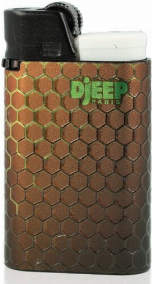 Djeep Paris Gasfeuerzeug – Serie Honey (Wabenmuster, Honigfarben)
