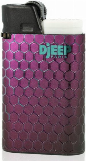 Djeep Honey Gasfeuerzeug – Design Purple mit Wabenmuster