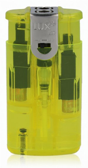 Tandem Jetflame Sturmfeuerzeug Gelb – Doppelflamme mit Piezo-Zündung