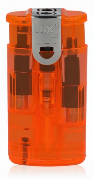 LUX Tandem Doppel-Jetflame Sturmfeuerzeug Orange – Piezo-Zündung, nachfüllbar