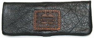 Kavatza Dreher-Etui Mini aus Glattleder – Schwarz