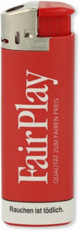 BIC Fairplay Feuerzeug Rot – klassisches Einwegfeuerzeug mit Steinzündung