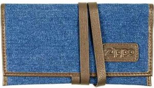 ZIPPO Tabaktasche Jeans-/Lederoptik – Mocca