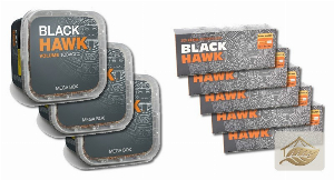 Black Hawk Tabak Sparpaket (3x Black Hawk Eimer 230g) + (5x Black Hawk Extra Filterhülsen 200 Stk)