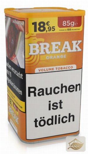 Break Orange Stopftabak, ergiebige American-Blend-Dose