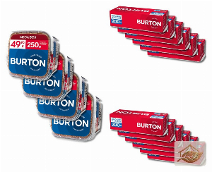 Burton Blau Volumentabak-Set mit Burton Filterhülsen