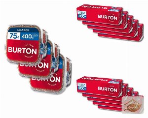 Burton Rot Volumentabak-Set mit Burton Filterhülsen