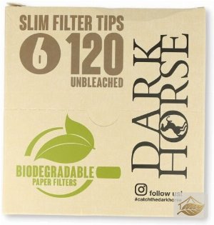 Dark Horse Slim Eindrehfilter aus ungebleichtem Papier