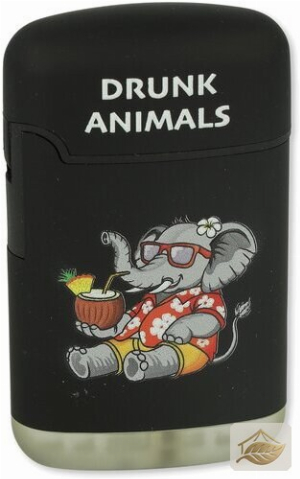 Easy Torch Drunk Animals Elefant, Jetflame-Feuerzeug