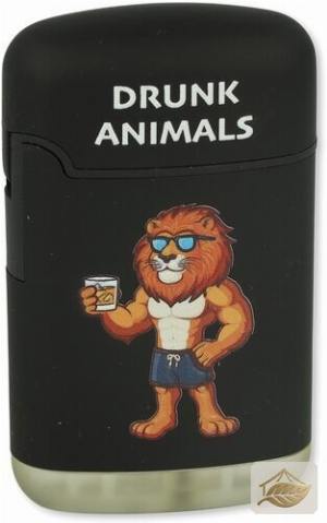 Easy Torch Drunk Animals Löwe, Jetflame-Feuerzeug