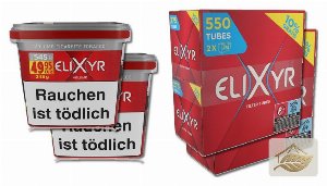 Elixyr Rot Volumentabak-Set mit Elixyr Filterhülsen