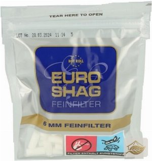 Euro Shag Eindrehfilter Slim 6mm für selbstgedrehte Zigaretten