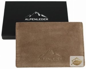 Alpenleder Wildleder-Tabaktasche Sepp in Braun