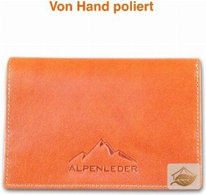 Alpenleder Büffelleder-Tabaktasche Sepp in Cognac