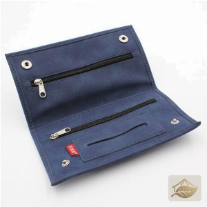 Zorr Feinschnitt-Tasche Blau aus Wildleder