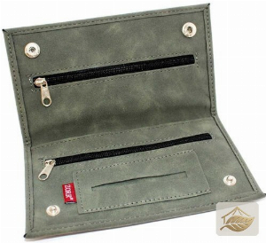 Zorr Feinschnitt-Tasche Wildleder Olive