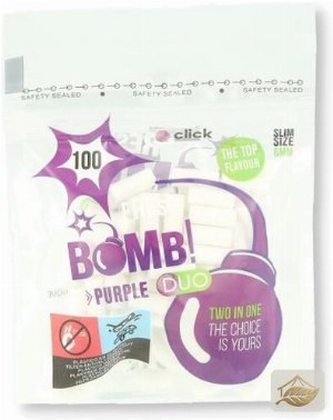 Fresh Bomb Duo Slim Aromafilter Purple mit Klickkapsel