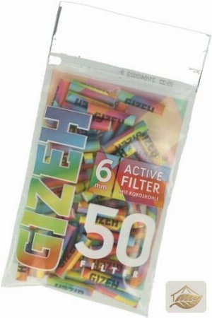 Gizeh Active Filter Rainbow 6mm Aktivkohle
