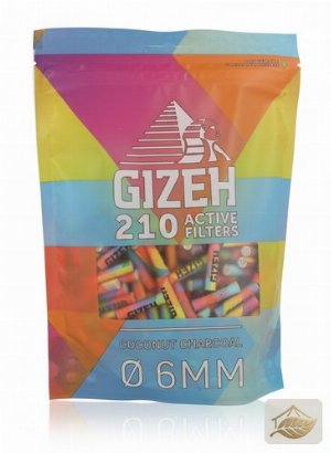 Gizeh Aktivkohlefilter Rainbow 6 mm bunt