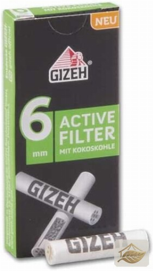 Gizeh Black Active Aktivkohlefilter 6 mm zum Eindrehen