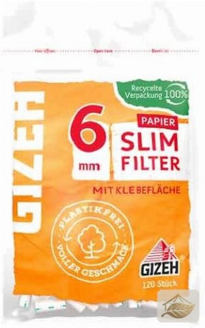 Gizeh Slim Papierfilter 6 mm, plastikfrei