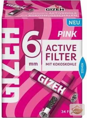 Gizeh Pink Active Slim Aktivkohlefilter 6mm