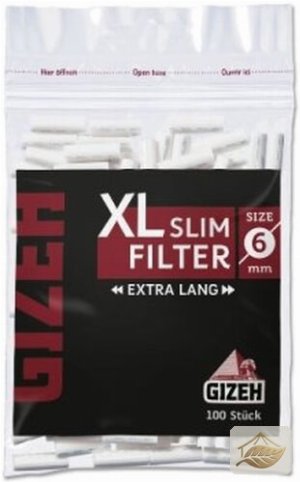 Gizeh Black XL Slim Eindrehfilter, 6 mm