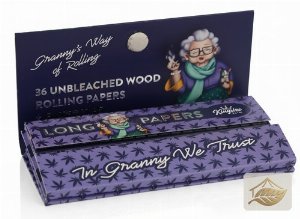 Grannys Weed Unbleached Longpapers mit Tips und Grinder