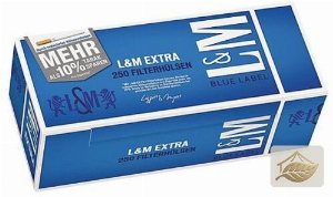 L&M Extra Blue Filterhülsen mit langem Filter
