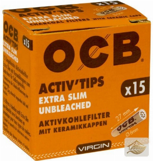 OCB Activ Tips Aktivkohlefilter Extra Slim ungebleicht