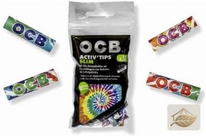 OCB Activ Tips Slim Rainbow Edition – Aktivkohle 7mm