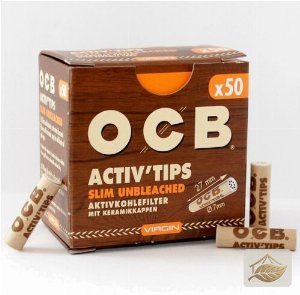 OCB Activ Tips Slim ungebleicht Aktivkohlefilter
