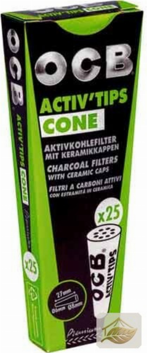 OCB Aktiv Tips konisch, weiße Aktivkohlefilter