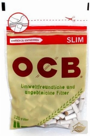 OCB Organic Slim Eindrehfilter aus Zellulose