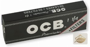 OCB Schwarz Premium Zigarettenpapier mit Tips