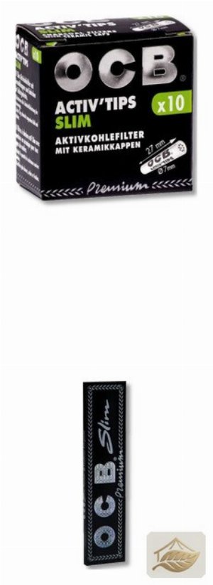 OCB Premium Black Set – Aktivkohle-Tips und Papers