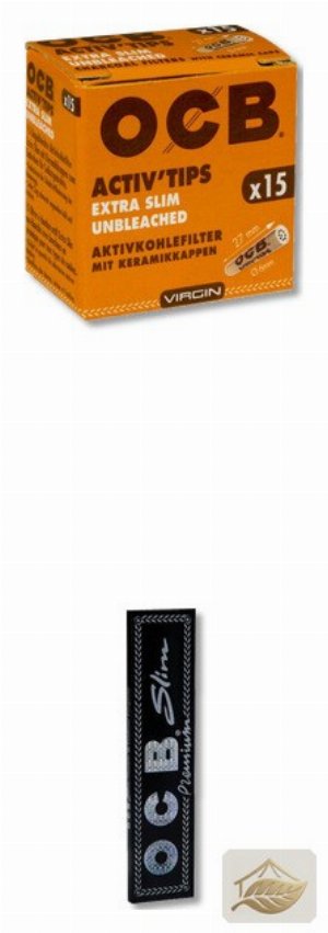 OCB Unbleached Extra Slim Set – Tips und Papers