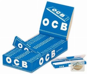 OCB Blau Kurz Drehpapier mit geschnittenen Ecken