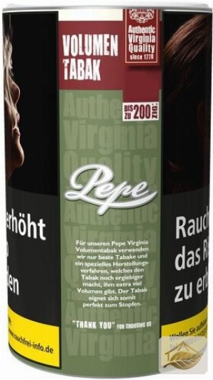 Pepe Virginia Volumentabak ohne Zusatzstoffe, Dose