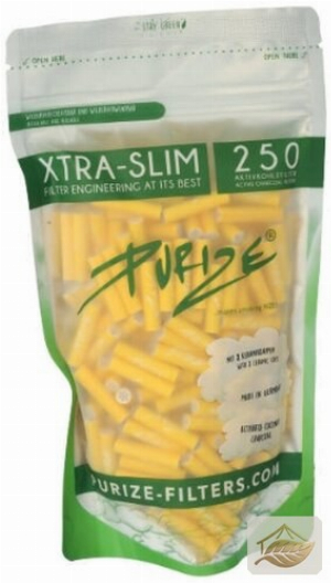 Purize Xtra Slim Aktivkohlefilter Gelb 5,9 mm