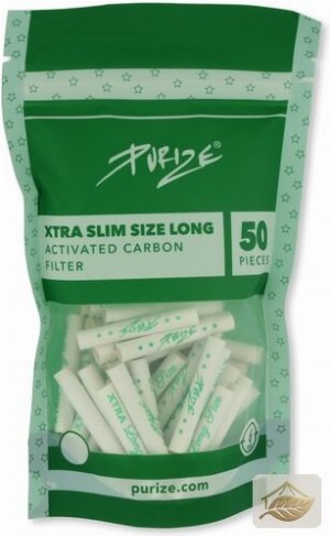 Purize Long White Aktivkohlefilter Xtra Slim 6 mm