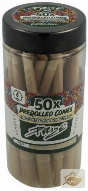 Purize Prerolled Cones Xtra Slim mit Aktivkohlefilter