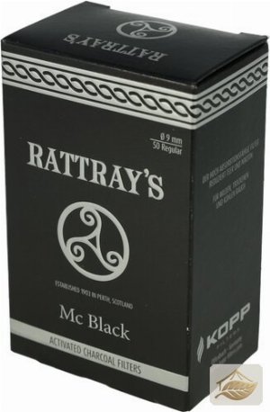 Rattray's Mc Black 9 mm Aktivkohlefilter mit Keramikkappen