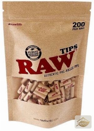 RAW Authentic vorgerollte Filter-Tips aus Hanf