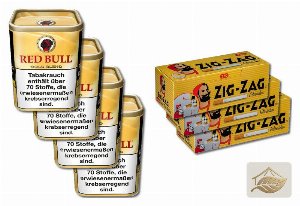 Red Bull Gold Feinschnitt mit Zig Zag Filterhülsen
