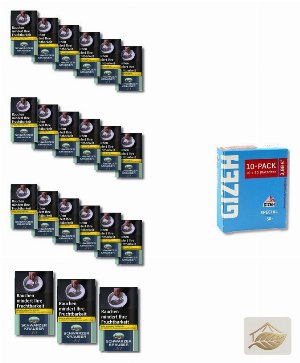 Schwarzer Krauser No 1 Großpack mit Gizeh Zigarettenpapier
